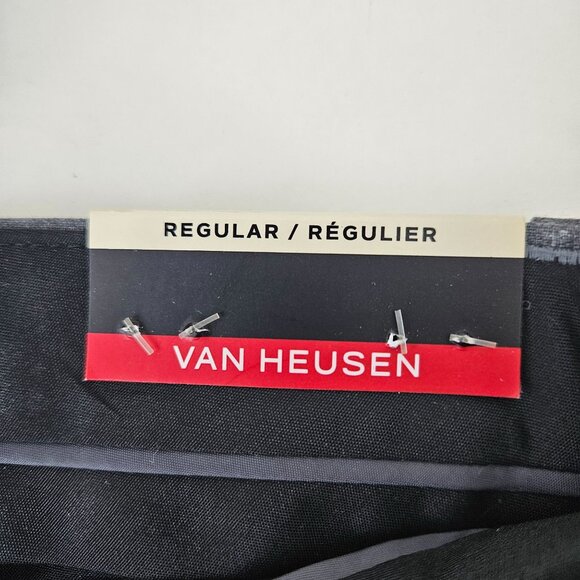 Van Heusen Boys Flex Regular Fit Dress Pants Size 16 Oxford Grey Heather - Picture 10 of 11